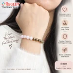 Rose Quartz & Hematite Bracelet for Love, Emotional Balance & Grounding - Image 6