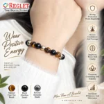 Tiger Eye, Obsidian & Hematite Bracelet for Protection & Inner Strength - Image 6