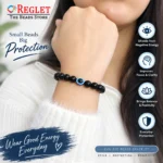 Black Obsidian & Evil Eye Bracelet for Positivity, Focus & Emotional Balance - Image 6