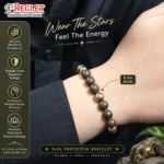 Pyrite & Hematite Double Protection Bracelet for Wealth, Confidence - Image 6