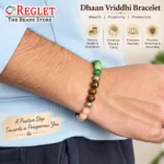Dhan Vriddhi Bracelet with Jade, Citrine, Tiger Eye, Pyrite Beads - Image 4
