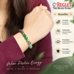 Dhan Yog Bracelet with Jade, Citrine, Tiger Eye, Pyrite & Aventurine Beads - Image 3