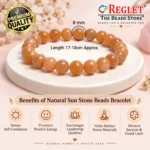 Natural Sunstone Bracelet for Confidence, Good Luck & Good Luck - Image 2