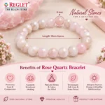 Rose Quartz Bracelet for Natural Love & Healing, Positive Energy - Image 2