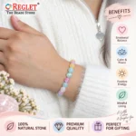 Selenite Bracelet for Natural Healing Crystal Beads - Multicolour - Image 4