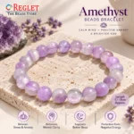 Natural Amethyst Bracelet for Calmness, Stress Relief & Spiritual Protection - Image 2