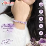 Natural Amethyst Bracelet for Calmness, Stress Relief & Spiritual Protection - Image 3