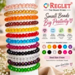 Diamond Cut Glass Bracelets Set – Pack of 12, 8mm Multicolour Stretchable - Image 4
