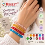 Diamond Cut Glass Bracelets Set – Pack of 12, 8mm Multicolour Stretchable - Image 5