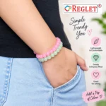 Jelly Glass Bracelets Set – Pack of 9, 8mm Stretchable Jewellery for Women - Image 4