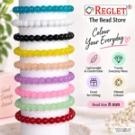 Jelly Glass Bracelets Set – Pack of 9, 8mm Stretchable Jewellery for Women - Image 5