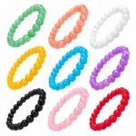 Jelly Glass Bracelets Set – Pack of 9, 8mm Stretchable Jewellery for Women - Image 6