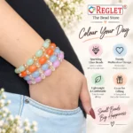 Oval & Diamond Cut Glass Bracelets Set – Pack of 8, 8mm Stretchable Jewellery - Image 4