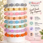 Oval & Diamond Cut Glass Bracelets Set – Pack of 8, 8mm Stretchable Jewellery - Image 5