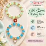 Jelly & Diamond Cut Glass Bracelets with Charms – Pack of 9, 8mm Stretchable - Image 3