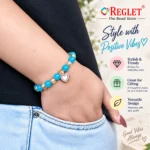 Jelly & Diamond Cut Glass Bracelets with Charms – Pack of 9, 8mm Stretchable - Image 5
