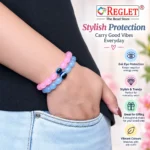 Oval Glass Bracelets with Evil Eye – Pack of 8, 8x11mm Stretchable Jewellery - Image 4