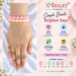 Oval Glass Bracelets Set – Pack of 8, 8x11mm Multicolour Stretchable Jewellery - Image 2