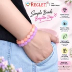 Oval Glass Bracelets Set – Pack of 8, 8x11mm Multicolour Stretchable Jewellery - Image 4
