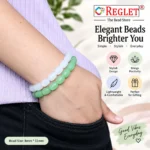 Cylinder Glass Bracelets Set – Pack of 12, 12x11mm Multicolour Stretchable - Image 4