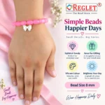 Cylinder Glass Bracelets with Charms – Pack of 12, 8x11mm Stretchable Set - Image 2