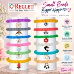 Cylinder Glass Bracelets with Charms – Pack of 12, 8x11mm Stretchable Set - Image 5