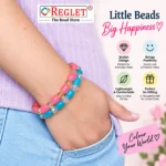 Cylinder & Diamond Cut Glass Bracelets – Pack of 12, 8x11mm & 8mm Stretchable - Image 4
