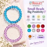 Crystal Glass Bracelets Set – Pack of 9, 8mm Multicolour Stretchable Jewellery - Image 2