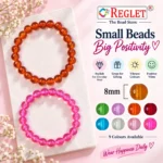 Crystal Glass Bracelets Set – Pack of 9, 8mm Multicolour Stretchable Jewellery - Image 3