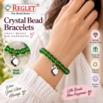 Crystal Glass Bracelets with Charms – Pack of 9, Multicolour Stretchable Set - Image 5