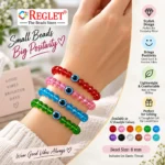 Diamond Cut Glass Bracelets with Evil Eye – Pack of 12, 8mm Stretchable Set - Image 5
