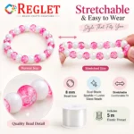 Dual Shade Sparkle & Lustre Glass Bracelets – Pack of 12, 8mm Stretchable Set - Image 9