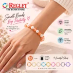 Single Shade Sparkle & Lustre Glass Bracelets – Pack of 9, 8mm Stretchable Set - Image 3