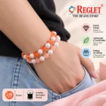 Single Shade Sparkle & Lustre Glass Bracelets – Pack of 9, 8mm Stretchable Set - Image 5