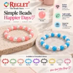 Jelly & Lustre Glass Bracelets – Pack of 9, 8mm Multicolour Stretchable Set - Image 5