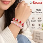 Jelly & Lustre Glass Bracelets – Pack of 9, 8mm Multicolour Stretchable Set - Image 7