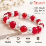 Jelly & Lustre Glass Bracelets – Pack of 9, 8mm Multicolour Stretchable Set - Image 8