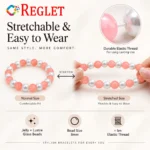 Jelly & Lustre Glass Bracelets – Pack of 9, 8mm Multicolour Stretchable Set - Image 9
