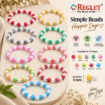 Marble & Lustre Glass Bracelets – Pack of 9, 8mm Multicolour Stretchable Set - Image 2