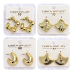 Korean Fashion Earrings Set for Women - 4 Pairs