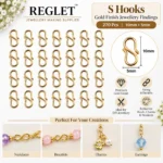 S Hooks - Gold Finish Jewellery Findings - 270 pcs - 10mm * 5mm - Image 2