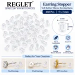 Earring Stopper - Soft Rubber Earring backs - 460 Pcs - 5x3mm - Image 2