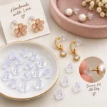 Earring Stopper - Soft Rubber Earring backs - 200 Pcs (10x7mm) - 460 Pcs (5x3mm) - Image 3