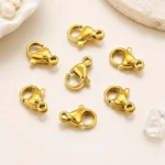 Lobster Clasps - Gold Finish Jewellery Findings - 100 Pcs - 10mm - Image 3