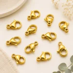 Lobster Clasps - Gold Finish Jewellery Findings - 100 Pcs - 10mm - Image 6