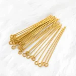 Eye Pins - Gold & Silver Finish Jewellery Findings - 300 Pcs - 40mm [1.6 Inches] - Image 4