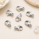 Lobster Clasps - Silver Finish Jewellery Findings -25 Pcs - 10mm - Image 4