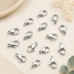 Lobster Clasps - Silver Finish Jewellery Findings - 250 Pcs - 10mm - Image 3