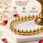 10mm Golden Pearl Beads for Jewellery Making Kit – 350 Pcs, 200g - Image 4