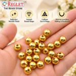 10mm Golden Pearl Beads for Jewellery Making Kit – 350 Pcs, 200g - Image 5